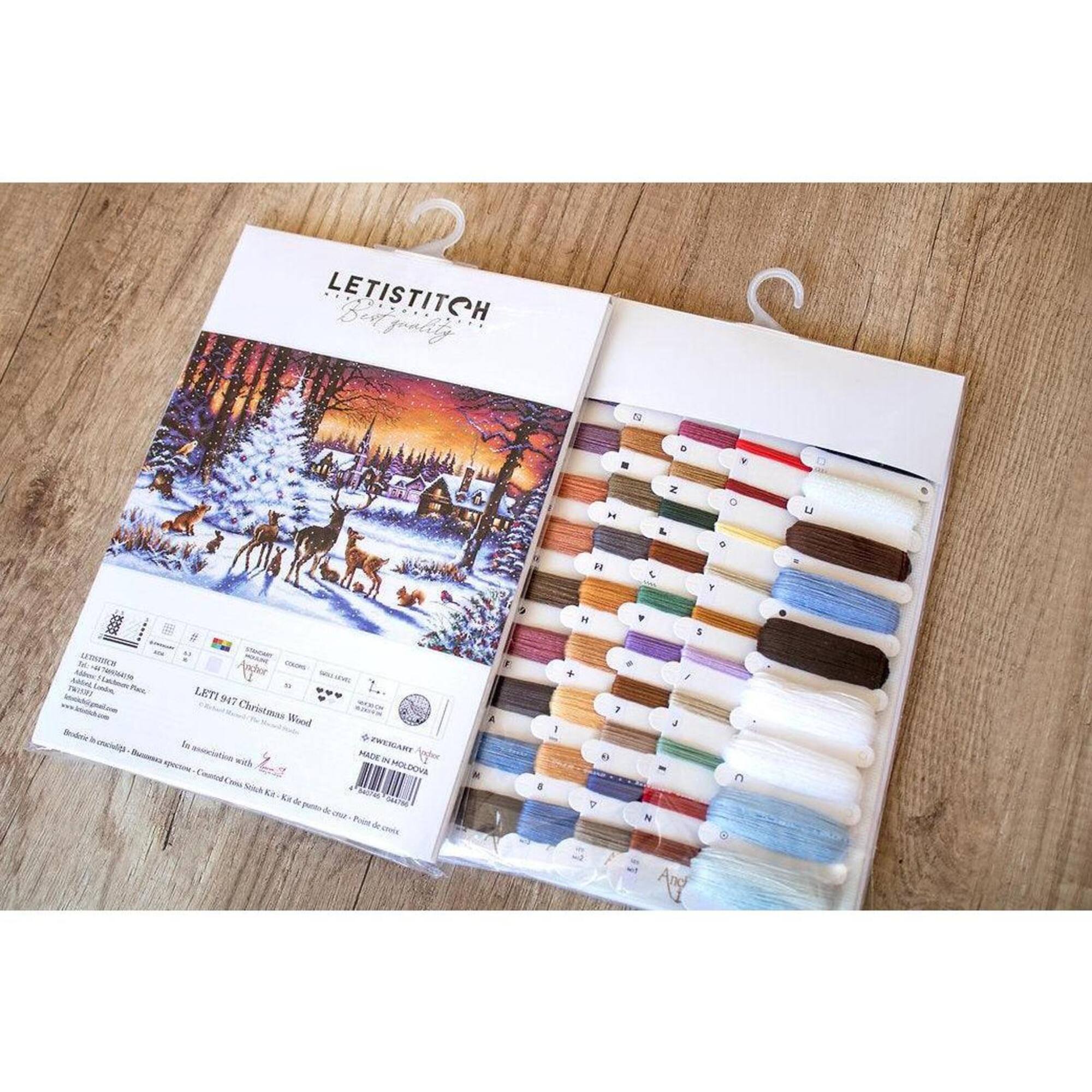 Letistitch Christmas Wood Counted Cross Stitch Kit